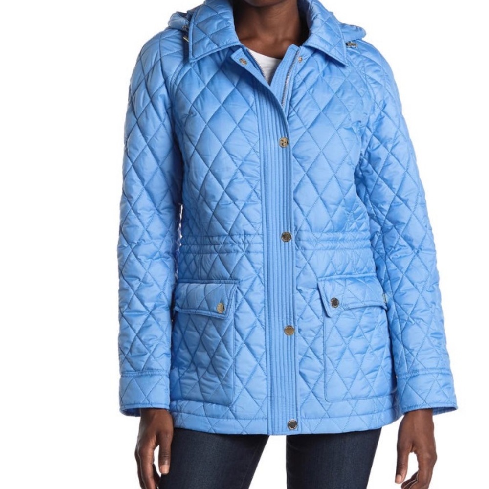 Michael Kors Hooded Diamond Quilted Jacket